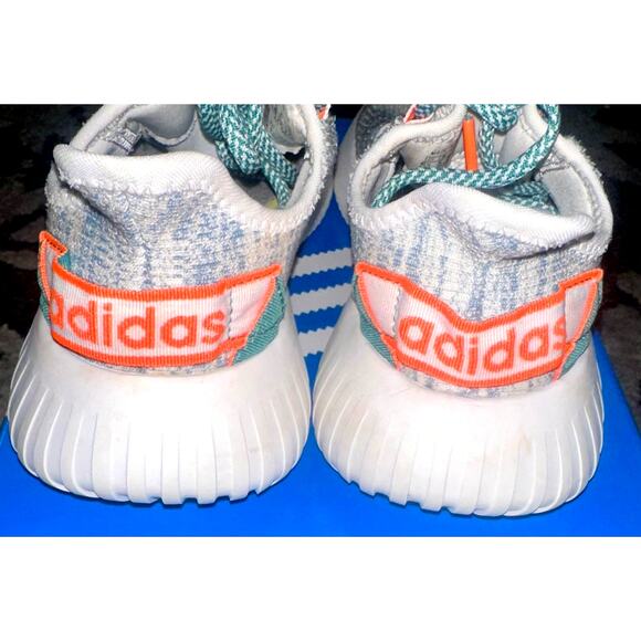 Adidas Kaptir X Running Shoes EG2641 Women’s 6.5 Teal Pink Knit - Picture 3 of 5